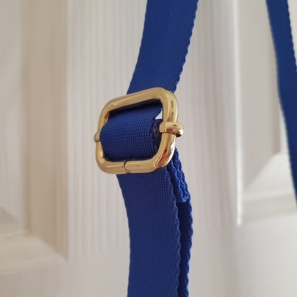 Dolce Vita Collection Blue & Gold Crossbody Puffer Bag | (Like New) - Picture 4 of 13